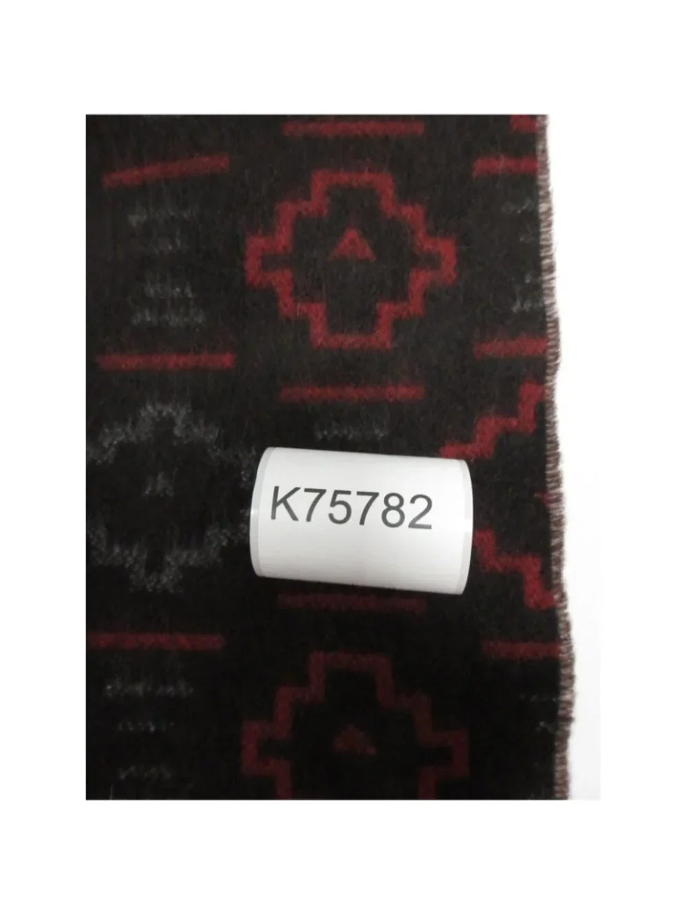 VINTAGE Polo Ralph Lauren Scarf Red Lambs Wool Southwestern Aztec 90s